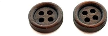 Wood Button Stud Earrings/ Dark Brown 10mm/ Stainless Steal Posts/ Studs/ Plugs/ Unisex Earrings