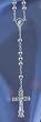 Rosary - Silver Tone - 5mm Smooth Balls - 16" Chain - Deluxe Box Included - IMPORTED FROM ITALY