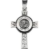 SterlingSilverSt.MichaelCrossPendant