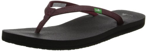 Sanuk Women’s Yoga Joy Flip Flop,Burgundy,10 M US