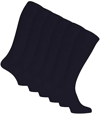 6 Pairs of Italian Men's Knee High Ribbed Wool Rich Socks 5 colors 8-10 usa
