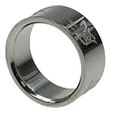 316L Stainless Steel Ring with shiny polish. Width: 8mm