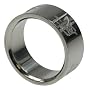 316L Stainless Steel Ring with shiny polish. Width: 8mm