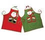 Set Of 2 Santa And Snowman Christmas Aprons Adorable Holiday Decor