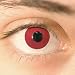 Funkyeyes Red Devil block red fashion contact lenses, case and cleaner saline solution
