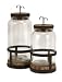 Set of 2 Sloan Rustic Lidded Glass Canisters