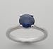 14k White Gold Traditional Natural Blue Sapphire Ring