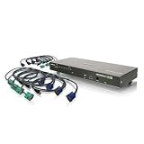 8 Port VGA KVM Switch with USB Cables (taa) Includes 8 USB Cables