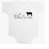 Animals Are Tasty - Humorous / Funny Baby Onesie