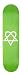 HEARTAGRAM Skateboard DECK cky bam GREEN 7.75