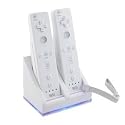 Brand New Twin Dual Remote Charger/Charging Docking Station Stand + 2 x 2800 Rechargable mAh Battery Batteries for Nintendo Wii with LED Light