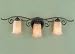 Murray Feiss VS8103-CB Three-Light Tuscan Villa Collection Vanity Strip, Corinthian Bronze with Beige Etruscan Glass Shades