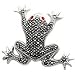 Sterling Silver Brooch - Frog with Ruby