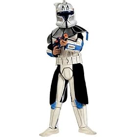 Child Deluxe Clone Trooper Captain Rex - Boys Medium, 6-7 years (Size 8-10 USA)