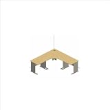 Bush Furniture Natural Cherry and Slate Advantage Series Corner Desk