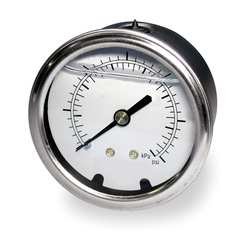Industrial Grade 5WZ50 Gauge, Filled, 2 In, 160 Psi / 1100 KPa