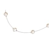 16 Inch Wire with White Cultured Freshwater Pearl Necklace