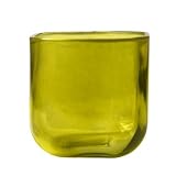 Careo recycled glass bathroom beaker - Lime green