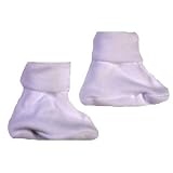 White Baby Booties (Small Preemie 3-6 Pounds)