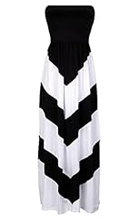 Strapless Illusion Polyester Chevron Print Party Dress/Maxi Dress 