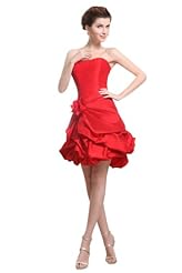 Strapless Bubble Dress Sleeveless Sweetheart Sheath Taffeta Party Dress 