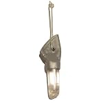 Quartz Pendant 17 Sculpted Crystal Clear Polished Point Silver Clay Long Healing 4.3