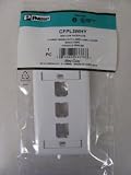 Panduit 3-Port Mini-Com Faceplate with Label, White CFPL3WHY