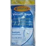 Sanyo SC-P II EnviroCare Vacuum Cleaner Bags / 10 Pack - Generic for Transformax