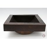 17 Copper Handmade Bathroom Square Apron Sink