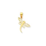 14k Satin Dragonfly Pendant
