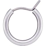 Rhodium Titanium Hoop Earring 17.25mm Pair
