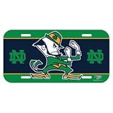 Notre Dame Plastic License Plate