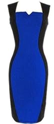 Sexy Cocktail Sleeveless Square Neck Cotton Bodycon Dress/Evening Dress/Prom Dress/Wedding Party Dress/Midi Dress 