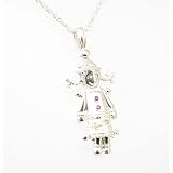 Sterling Silver Moveable Ragdoll Pendant on an 18 Chain Presented by The Olivia Collection