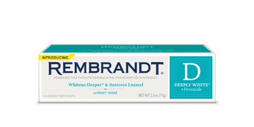 Rembrandt Deeply White Whitening Fluoride Toothpaste Winter Mint, 2.6-Ounce Packages (Pack of 3)
