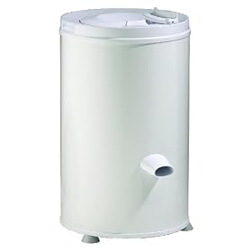 White Knight 28007(T) spin dryer, 3.2kg capacity, gravity drain, stainless steel