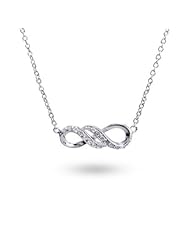 Elegant Sterling Silver CZ Infinity Pendant