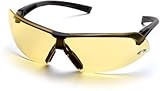 Pyramex Onix Safety Glasses - Amber Lens, Black Frame SB4930S, 12