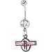 NBA Houston ROCKETS Crystalline Gem Belly Ring
