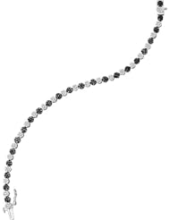 2.36ctw 3.5mm (1/7") Black Diamond Fashion Bracelet 10K White Gold