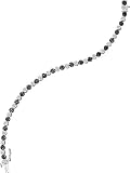 2.36ctw 3.5mm Black Diamond Fashion Bracelet 10K White Gold