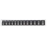 Sunex 3358 13 Piece 3/8 inch Drive Standard Metric Socket Impact Set