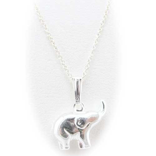 Sterling Silver Elephant Pendant Cable Chain Necklace Italy 18 Inch Sterling Silver Elephant Pendant Cable Chain Necklace Italy 18 Inch