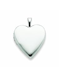 Genuine 14K White Gold 20mm White Gold Plain Polished Heart Locket 2 Grams Of Gold 100% Satisfaction Guaranteed.
