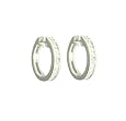 10k White or Yellow Gold Channel-Set Diamond Hoop Earrings (1/4 cttw, J-K Color, I2-I3 Clarity)