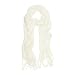 Elegant Solid Color Fringe Scarf - Different Colors Available, White