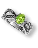 Boma Marcasite & Peridot Ring