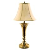 Ledu Three-Way Incandescent Table Lamp With Bell Shade Antique Brass Finish ....