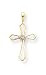 14k AA Diamond Cross Pendant