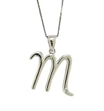 Sterling Silver 925 Clear CZ Initial 